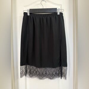 Leith Black Skirt w/ Lace Bottom Size M-